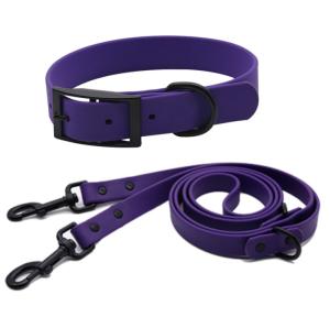 China Waterproof PVC Rubber Dog Leash Set Personalized Dog Collar And Leash Set Long Extendable Dog Lead factory