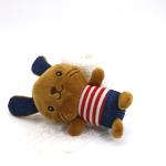 Cute Rabbit Doll Key Chain Brown Fleece Cloth Corduroy Material