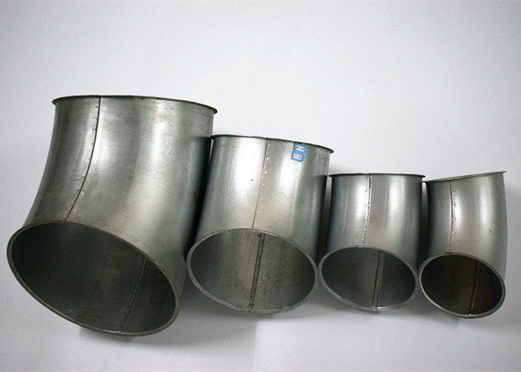Modular Steel Industrial Dust Collection Duct Pipe 90 Degree Pressed Bend