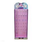 Cosmetic Corrugated Cardboard Hook Display For Supermarket Lipstick Eyelashes