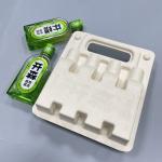 Bamboo Pulp Paper Box , Wine Bottle Molded Recycled Paper Gift Boxes