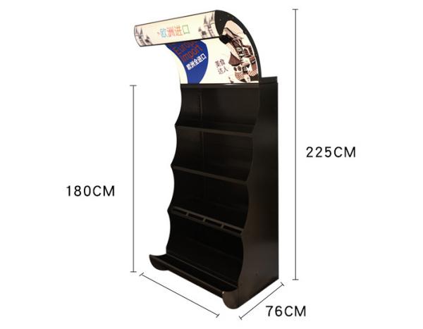 Shopping Mall Food Store Shelving Snack Food Display Stand With Advertising