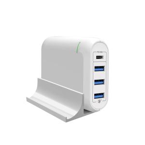 China Portable EU Type Plug 66W 12V 3A USB C Charger 3.6V 3A USB A Mini Charger factory