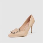 ZM008 929-40 Square Buckle Single Shoes Women 2020 Spring New Women'S Shoes