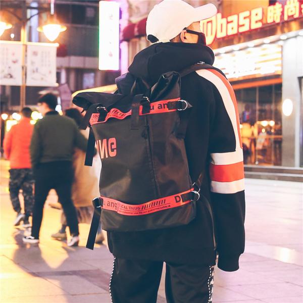 Backpack female Korean version of tide 2018 new stylish men's fashion large