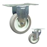 4inch Square Plate Swivel Head Gray TPR Soft Light Duty Casters