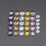 Rose Cut Cubic Zirconia moissanite Round Brilliant Cut Gemstone Heat Treatments