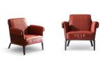 Living Room Modern Leather Arm Leisure Chair With Ottoman W006SF11A