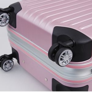 Carry-on Suitcase with Durable Wheels and Zipperless Hard Shell Front Open