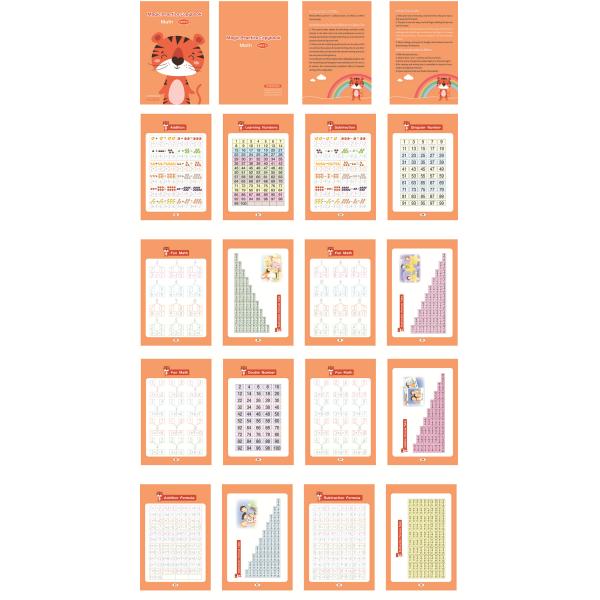 Reusable Writing Notebook for Kids 4 Books 1 Pen English Magic Practice and Calligraphy