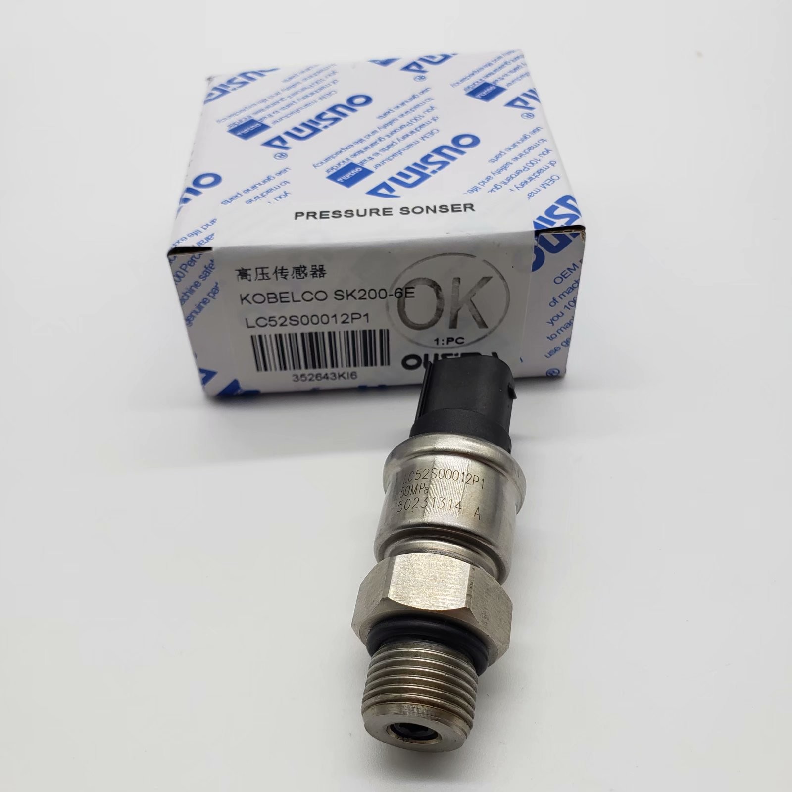 OUSIMSA Excavator Parts LC52S00012P1 High Pressure Sensor For Excavator Kobelco SK200-6E