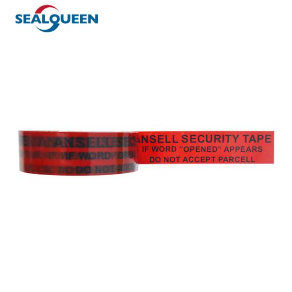 China Custom Tamper Evident Anti Theft Tape Void Open Seal Tape For Courier Bag & Box factory