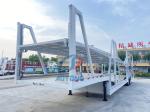 Single Tire 2 Axle Car Carrier Semi Trailer With FUWA/BPW Axles
