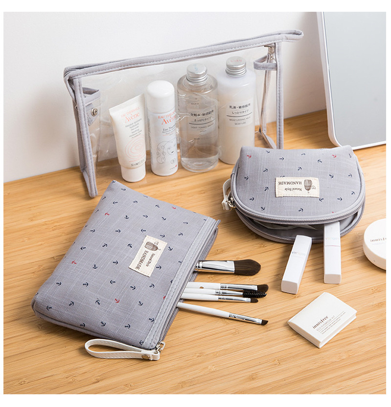 Lady Private Label Waterproof Portable Pink Cosmetic Bag Sets