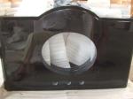 Quartz Pure Black Vanity Top , Hotel Prefabricated Bathroom Vanity Tops