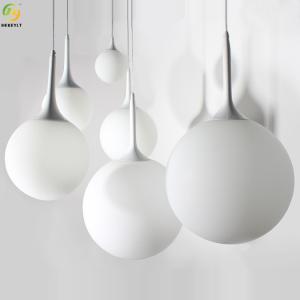 China Nordic Hanging Indoor Glass Ball Pendant Light For Kitchen Bedroom Living Room factory