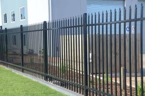 China Garden Galvanized Wrought Iron Fence Steel Tubular factory