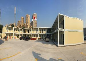 China Official Area Flat Pack Office Buildings Two Stories With Galvanized Steel Frame Structure factory