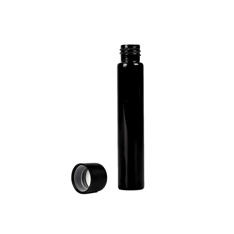 China Matte Black Glass Pre Roll Tube For Cigarettes Childproof Joint Tube factory