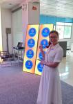 Digital led poster advertising light box display stand airport shopping mall