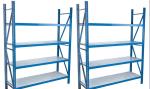 Steel Slotted Angle Shelving Rack , Adjustable Industrial Warehouse Racking