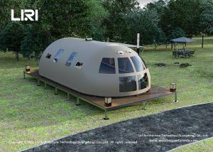 China Panorama Dome Luxury Glamping Tent With PVC Cover Wooden Structure factory
