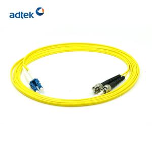 China LC/UPC-ST/UPC Single Mode Fiber Patch Cord Duplex 3M PVC Yellow factory