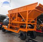 35CBM/Hour YHZM35 Mobile Concrete Batching Plant Easily Move