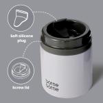 Custom Double Section Vacuum Travel Mug 2in1 Coffee Tumbler 13 Ounces