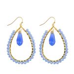 Grape Seeds Drop Shaped Handmade Beads Earring Multi Colors