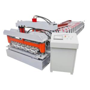 China Roof Tile Galvanized Steel Corrugated Forming Machine Roof Tile Corrugated Sheet Cold Roll Forming Machine factory