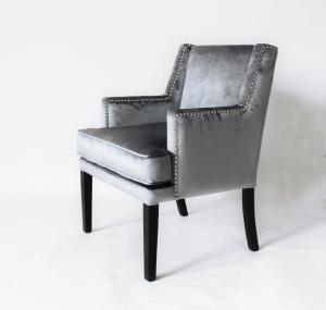 China French style chair Newest Solid Wood Living Room Furnitur , velvet Fabric Accent Chair factory