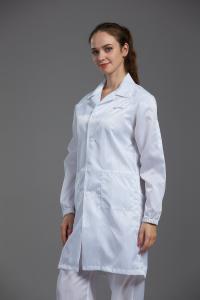 China 100 Clean Room Garments Straight Open Buttons In Pharmaceutical Workshop factory