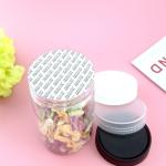 450ml Thread Cap Round Clear Plastic Candy Jars For Dry Food Storage