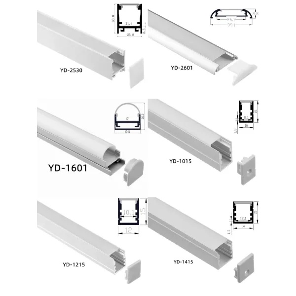Additional surface-mounted LED profile models