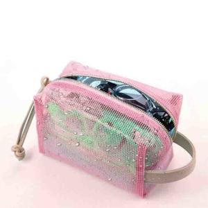 China Family Personalised Toiletry Bag Washable 2 Layers Soft Mesh Fashionable Space Saving factory