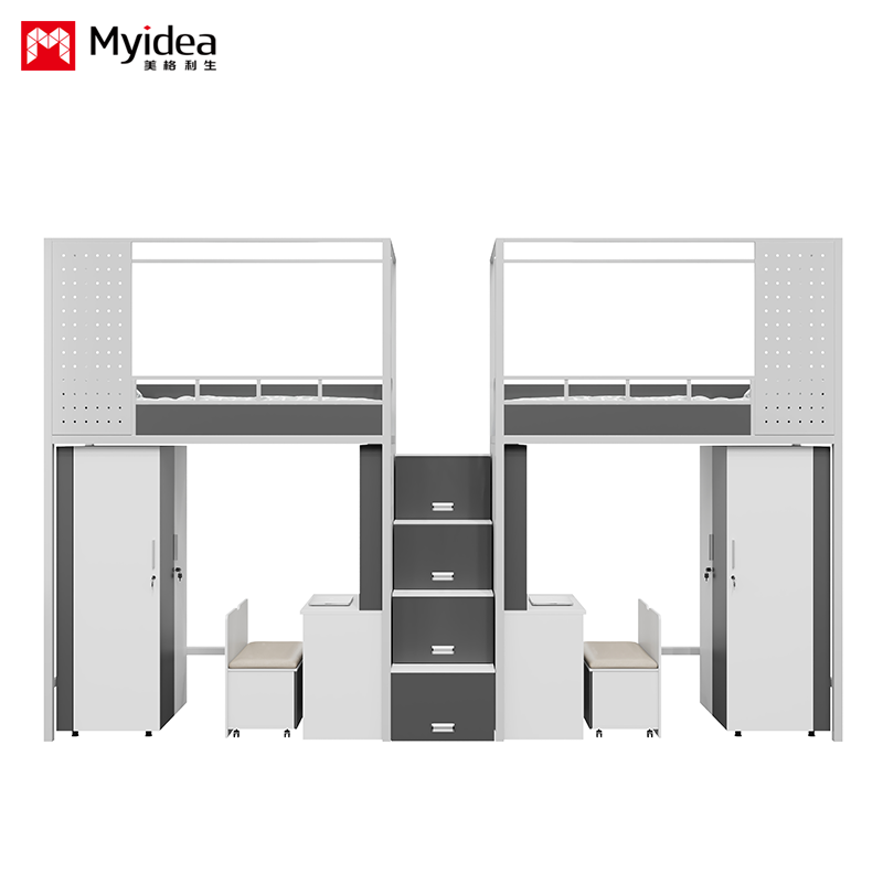 customization university dormitory apartment bed and table dormitory bed with