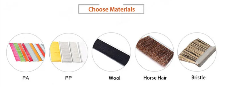 ODM Nylon Brush Seal Strip For Barn Door Window Cleaning