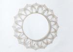 Living Room Rose Gold Floral Metal Wall Art Mirror