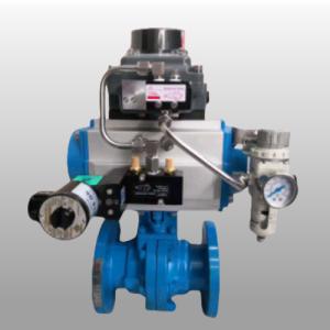 China Flow Control Pneumatic WCB Ball Valve Air Pneumatic Actuator Control Ball Valve factory
