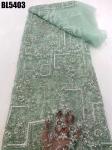 women party dress heavy Handmade embroidery beaded bridal lace fabric white