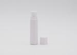 Square White Plastic Refillable Glass Perfume Spray Bottles Skin Care Packaging