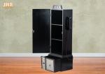 Creative Wood Storage Rack Decorative Wooden Cabinet CD DVD Floor Shelf Black