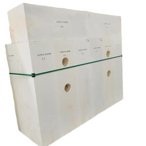 China 13% SiO2 Content White Fused Cast Azs Blocks for Glass Furnace Refractory Materials factory