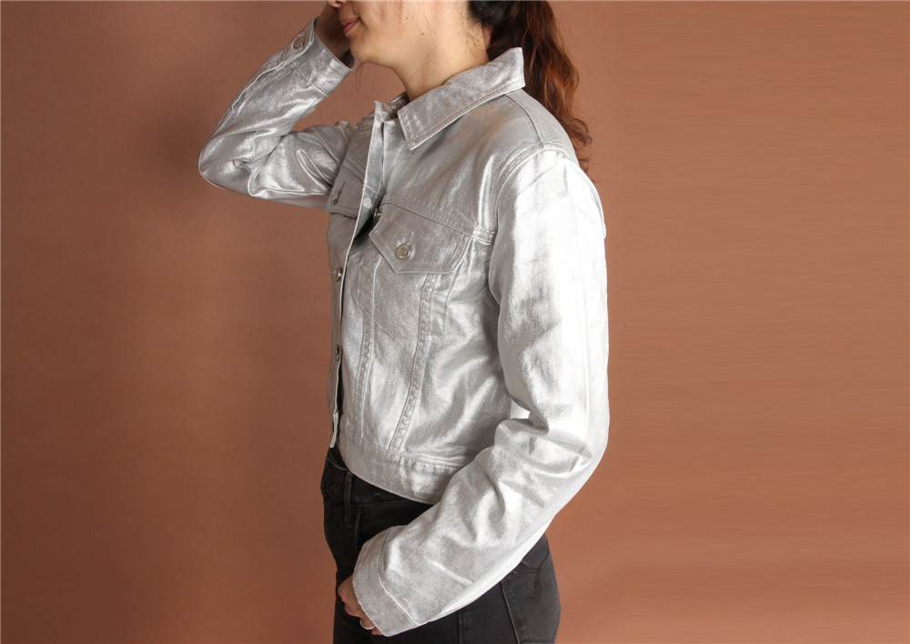 Stockpapa 100% cotton denim jackets For Women