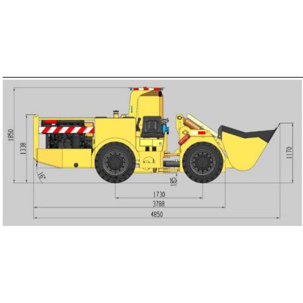 0.6 M3/ 0.75 Yard Scraper Load Haul Dump Machine For Underground Mining Working