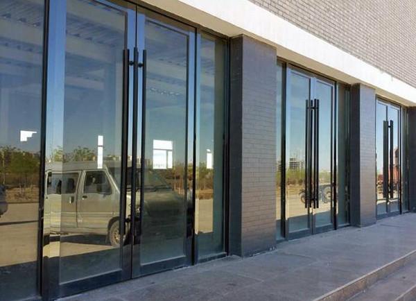 NFRC Commercial Aluminum Glass Storefront Entry Doors With ADA Compliant