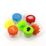 Airtight Leakproof 5ml Silicone Lid Glass Spice Jars Round Shape