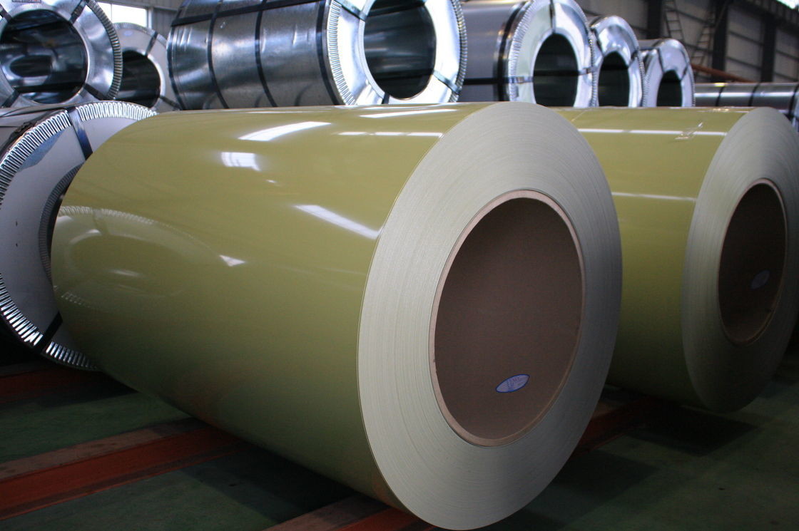 High Strength Color Coated Steel Coil , Cold Rolled Painted Steel Coil