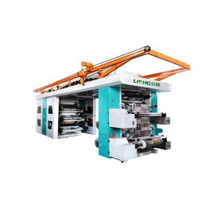 6color high speed Central drum type flexographic printing machine plastic